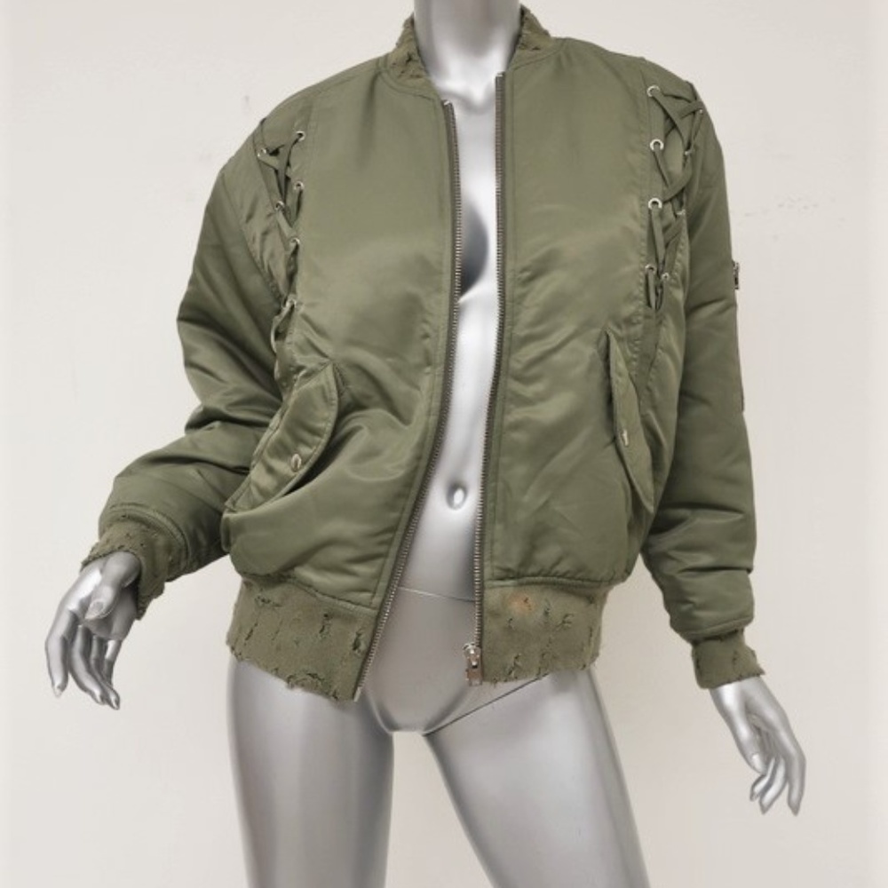 IRO.JEANS Bomber Jacket Attila Lace-Up - Picture 1 of 7